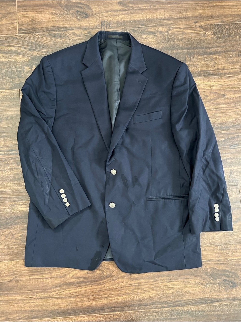 Ralph Lauren 100% Wool Navy Blue Two-Button Men's Blazer